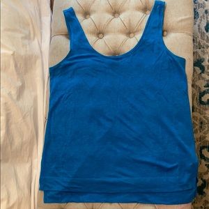 Blue Linen Tank